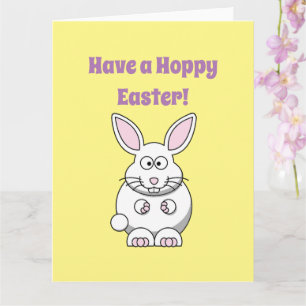 Carte Joyeux dessin de lapin lapin mignon de Pâques