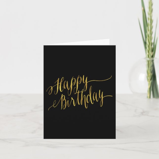 Carte Joyeux devis d'anniversaire Gold Faux Foil (Devant)