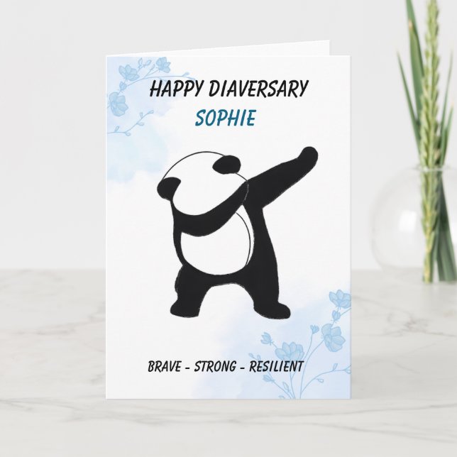 Carte Joyeux Diaversaire  – Célébrer la sensibilisation  (Devant)