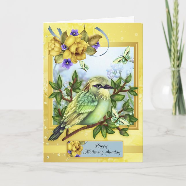 Carte Joyeux Dimanche De La Mère, Avec Les Papillons Aux (Devant)