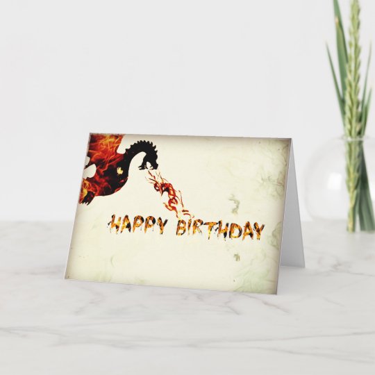 Carte Joyeux Dragon D Anniversaire Zazzle Fr