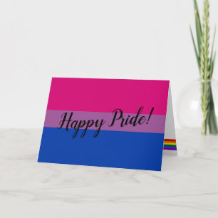 Carte Joyeux drapeau bisexuel de fierté