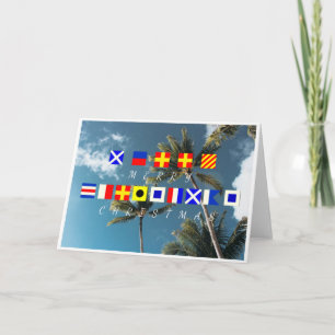 Carte Joyeux drapeaux de Noël