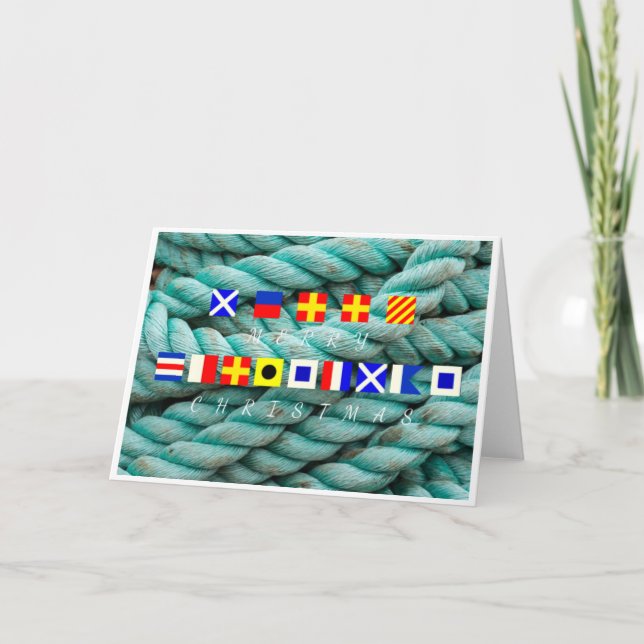 Carte Joyeux drapeaux de Noël (Devant)