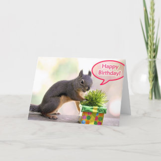 Carte Joyeux écureuil d'anniversaire