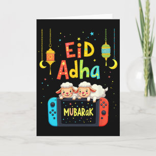 Carte Joyeux Eid Moubarak Gaming pour les enfants joueur
