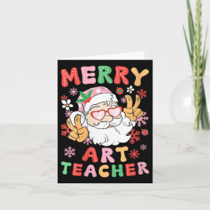 Carte Joyeux enseignant d'art Noël Enseignement d'art Xm