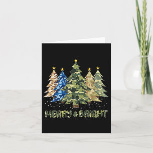 Carte Joyeux Et Lumineux Camo Arbre De Noël Joyeux Noël