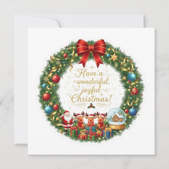 CARTE JOYEUX ET MERVEILLEUX NOËL (Devant)