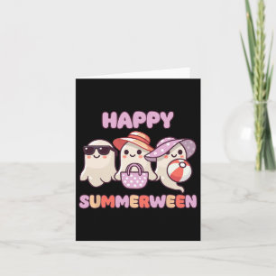 Carte Joyeux été d'été d'Halloween fantôme