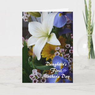 Carte Joyeux Fête de la Première Mère-Fille-Plutôt Flora
