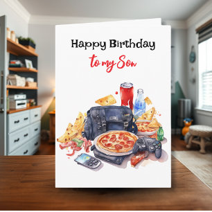Carte Joyeux Fils d'anniversaire   Vibes de jeux et de p