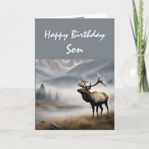 Carte Joyeux Fils d'Elk d'anniversaire qui est exception