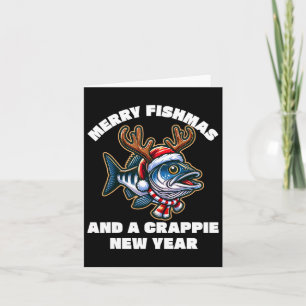 Carte Joyeux Fishmas Et Une Nouvelle Année Crappie Poiss