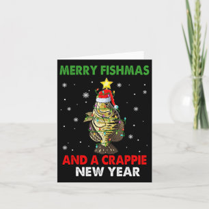 Carte Joyeux Fishmas Et Une Nouvelle Année Crappie Poiss