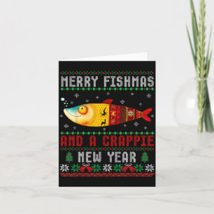 Carte Joyeux Fishmas Et Une Nouvelle Année Crêpe Ugly Pê