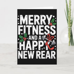 Carte Joyeux Fitness Bonne Année Entraînement Fessier Fi
