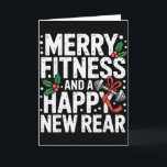 Carte Joyeux Fitness Bonne Année Workout Fitmas Noël<br><div class="desc">Joyeux Fitness Bonne Année Workout Fitmas Christmas</div>