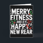 Carte Joyeux Fitness Bonne Année Workout Fitmas Noël<br><div class="desc">Joyeux Fitness Bonne Année Workout Fitmas Christmas</div>