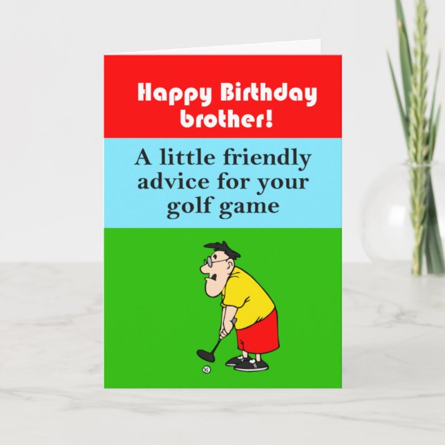 Carte joyeux frère joyeux golfeur d'anniversaire (Devant)