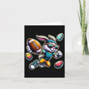 Carte Joyeux garçons de football de Pâques Bunny de Pâqu