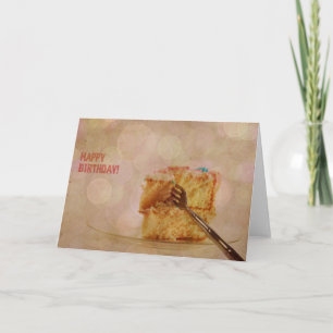 Carte Joyeux gâteau Bokeh Birthday