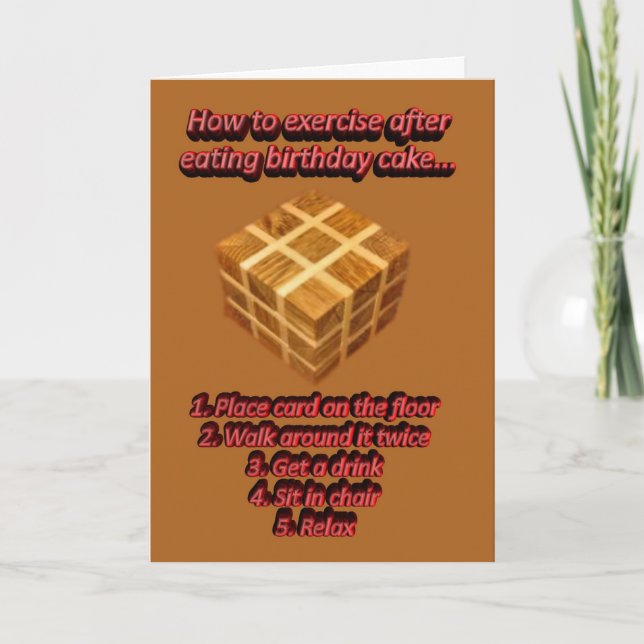 Carte Joyeux gâteau d'anniversaire drôle humoristique vo (Devant)