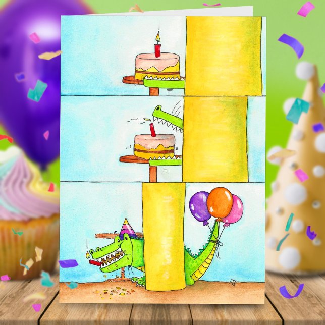 Carte Joyeux Gator d'anniversaire (Créateur téléchargé)