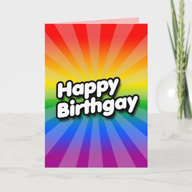 Carte Joyeux Gayanniversaire (Devant)