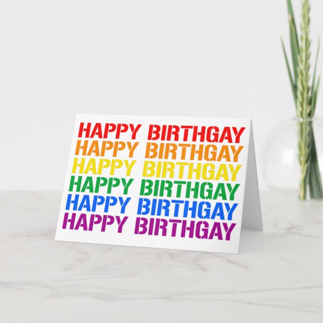 Carte Joyeux Gayanniversaire (Devant)