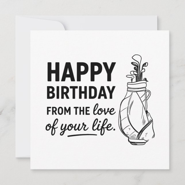 Carte Joyeux golfeur d'anniversaire (Devant)