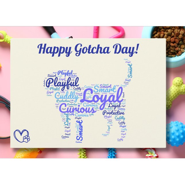Carte Joyeux Gotcha Day Pet Chien (Créateur téléchargé)