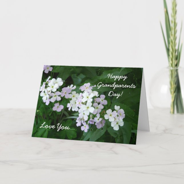 Carte Joyeux grands-parents Day-Love You/Floral (Devant)