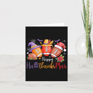 Carte Joyeux Hallothanksmas Football Halloween Thanksgiv
