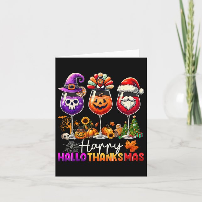 Carte Joyeux Hallothanksmas Halloween Thanksgiving Chris (Devant)