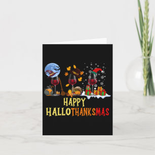 Carte Joyeux Hallothanksmas Mignon Bière Automne Hallowe