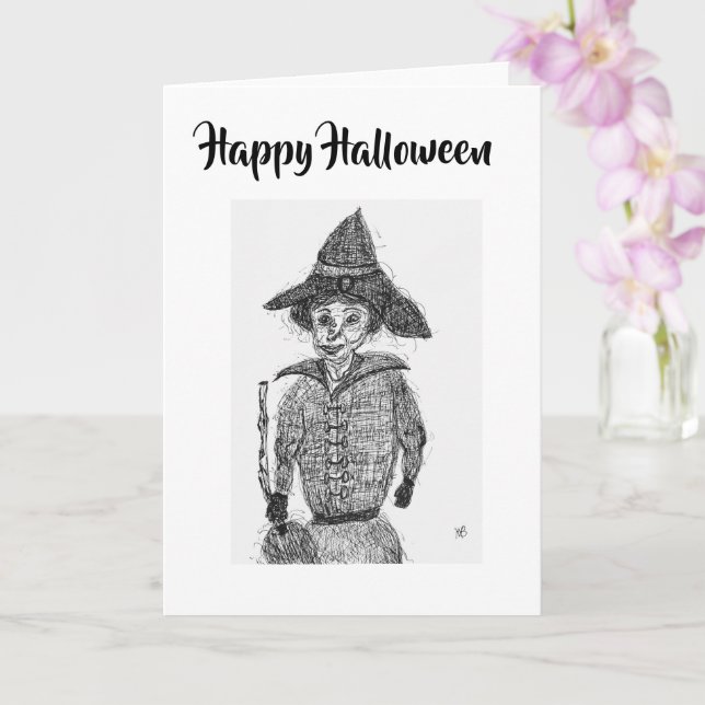 Carte Joyeux Halloween (Orchidée)