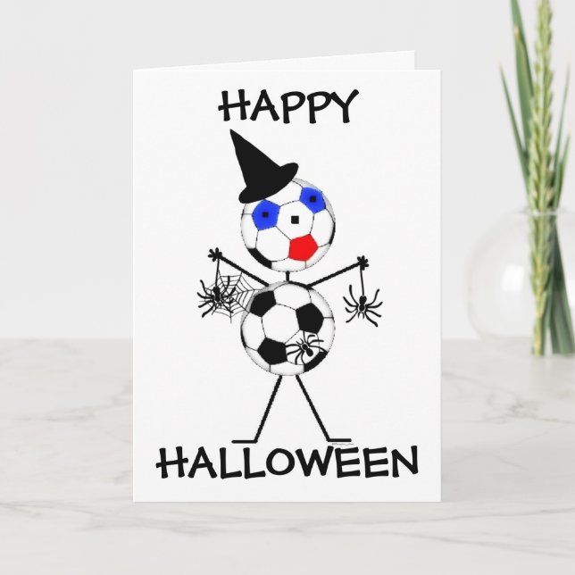 Carte Joyeux Halloween au football (Devant)