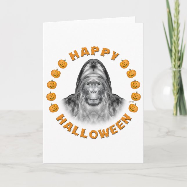 Carte Joyeux Halloween Bigfoot (Devant)