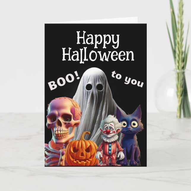 Carte Joyeux Halloween…Bouh à toi  (Devant)