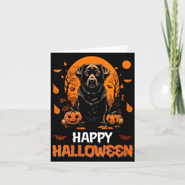 Carte Joyeux Halloween Chien 2 pour Femmes (Devant)
