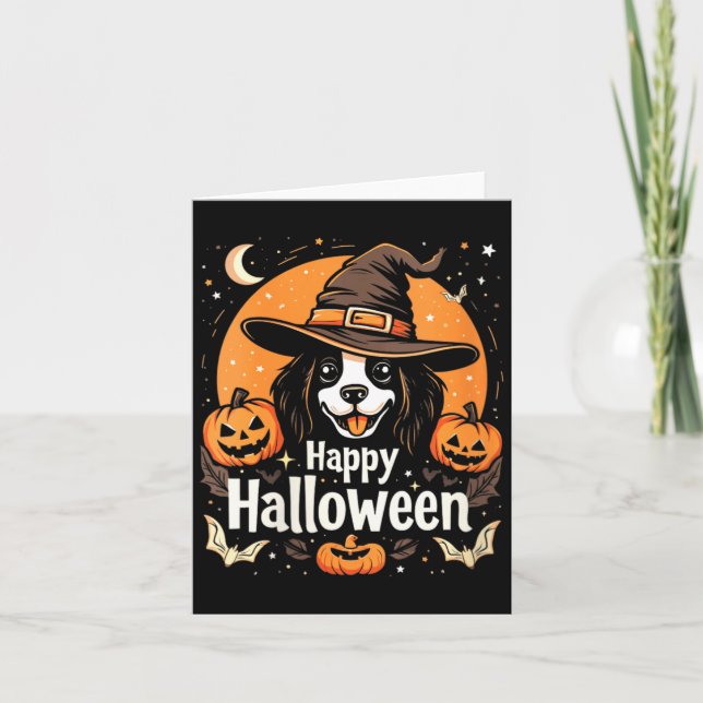 Carte Joyeux Halloween Chien pour Femmes (Devant)