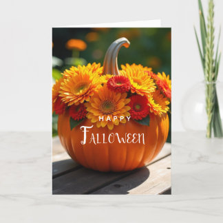 Carte Joyeux HALLOWEEN Citrouille Aquarelle Intérieur Vi