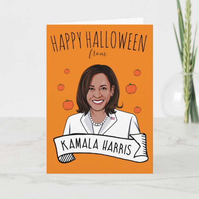 Carte Joyeux Halloween De Kamala Harris (Devant)