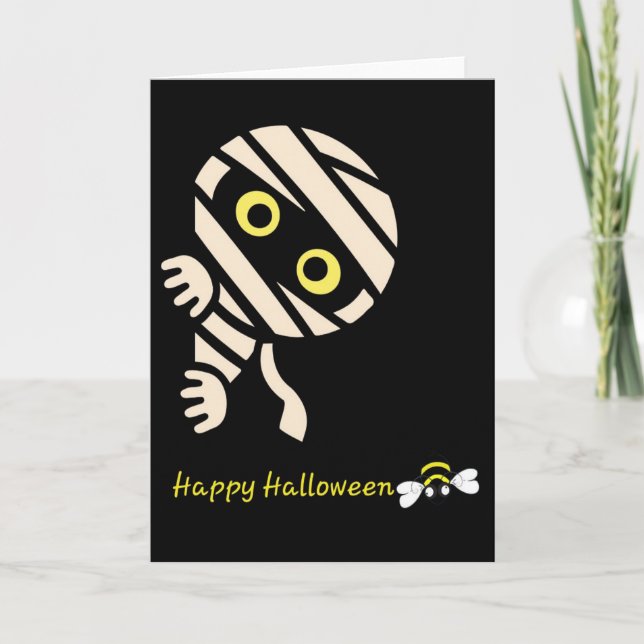 Carte « Joyeux Halloween » de Mummy Bee (Intérieur (Devant)