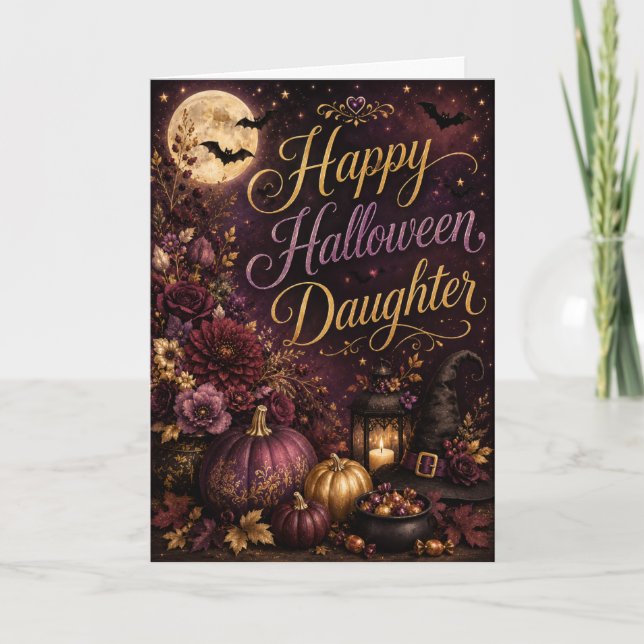Carte Joyeux Halloween Fille (Devant)