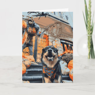 Carte Joyeux Halloween Ghost Rottweiler Chien