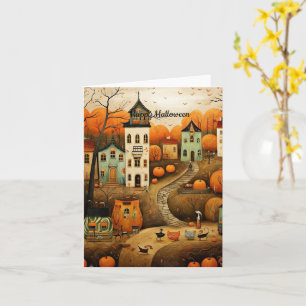 Carte Joyeux Halloween illustration colorée