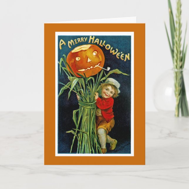Carte Joyeux Halloween Jack o' Lantern (Devant)