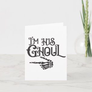 Carte Joyeux Halloween Je suis sa main crâne Ghoul
